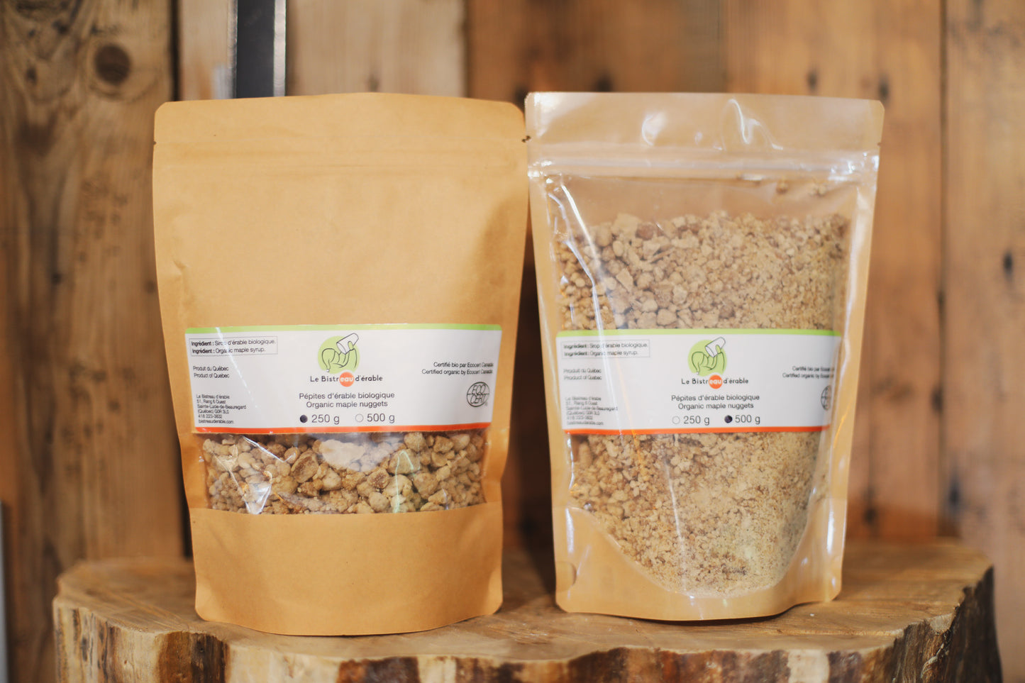 Pépites d’érable biologiques du Québec