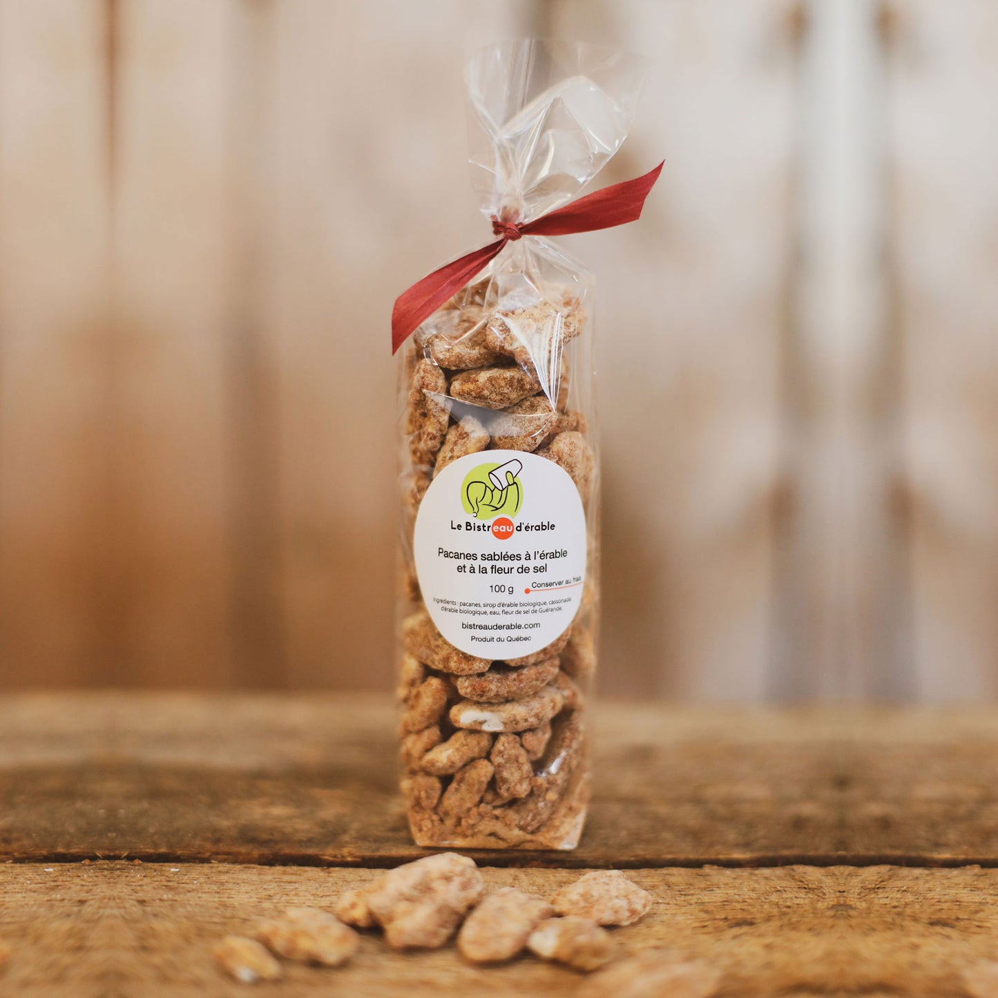 Maple & Sea Salt Candied Pecans – made with Quebec maple syrup
