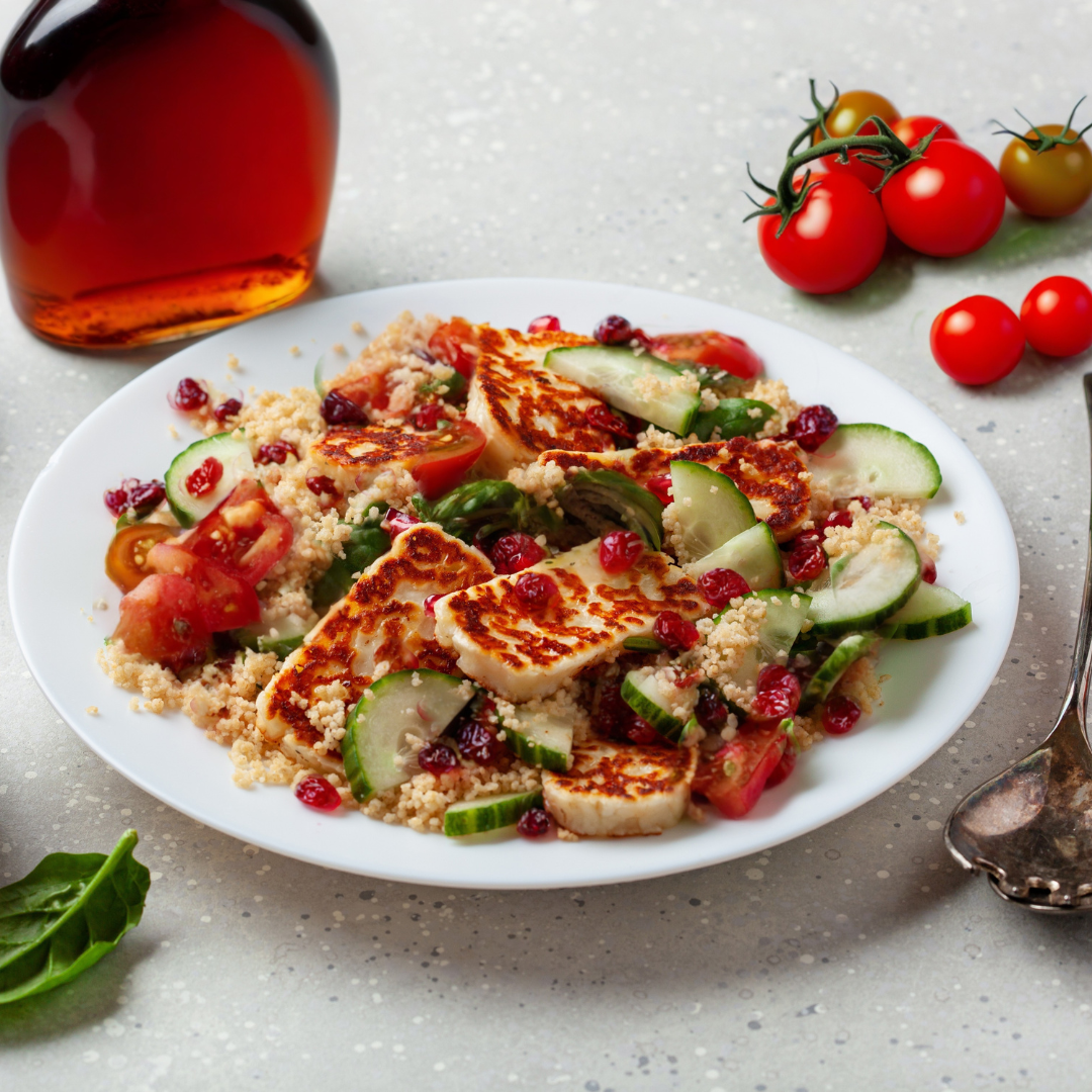 Salade de couscous croquante à la vinaigrette érable-citron