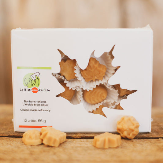 Bonbons tendres d’érable biologiques du Québec