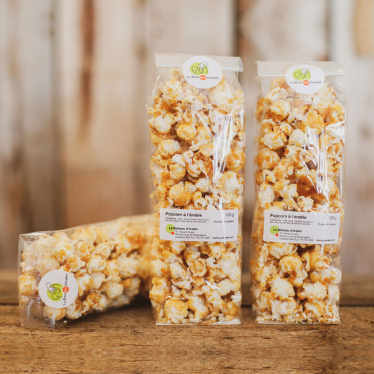 Popcorn à l’érable – sucré-salé, fait au Québec (100 g)