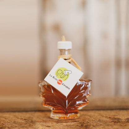 Sirop d’érable biologique du Québec – Bouteille feuille d’érable (50 ml et 100 ml)