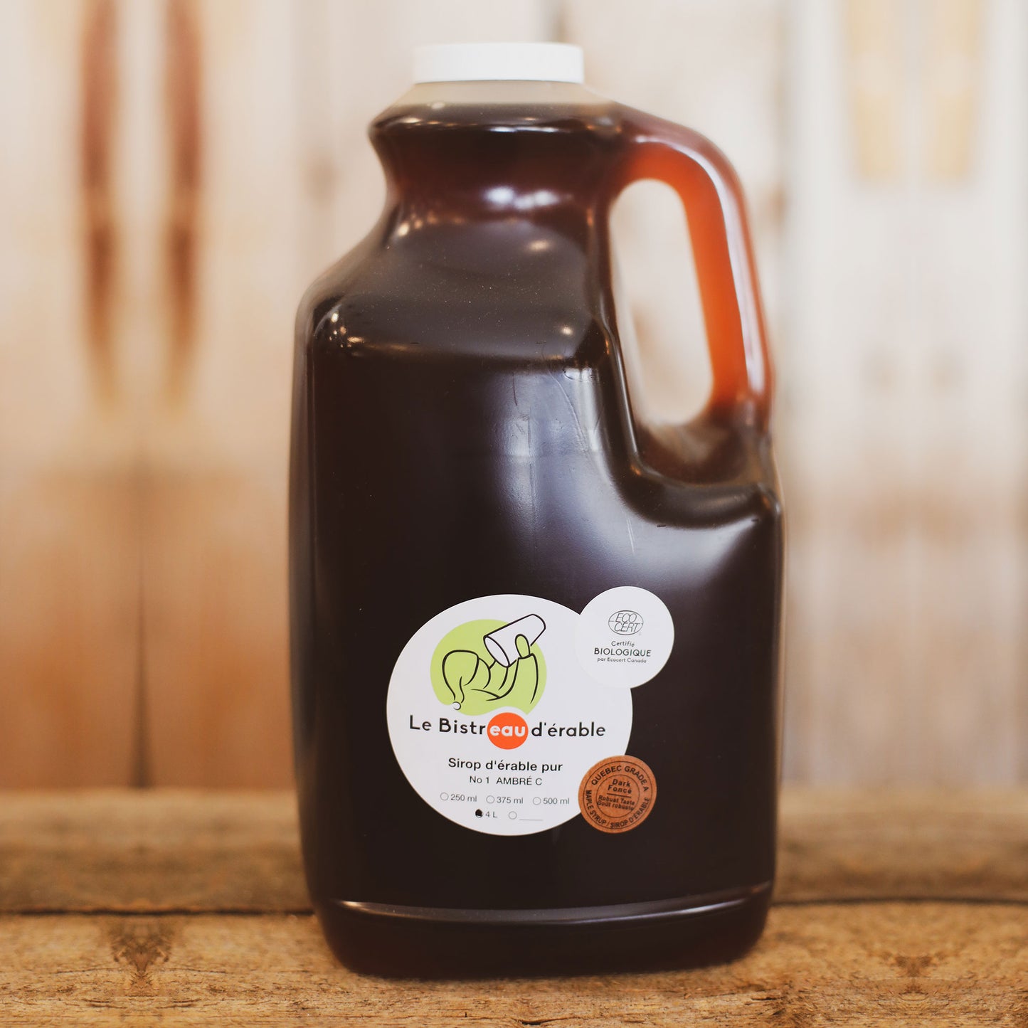 Sirop d’érable biologique du Québec – Cruchon 4 litres